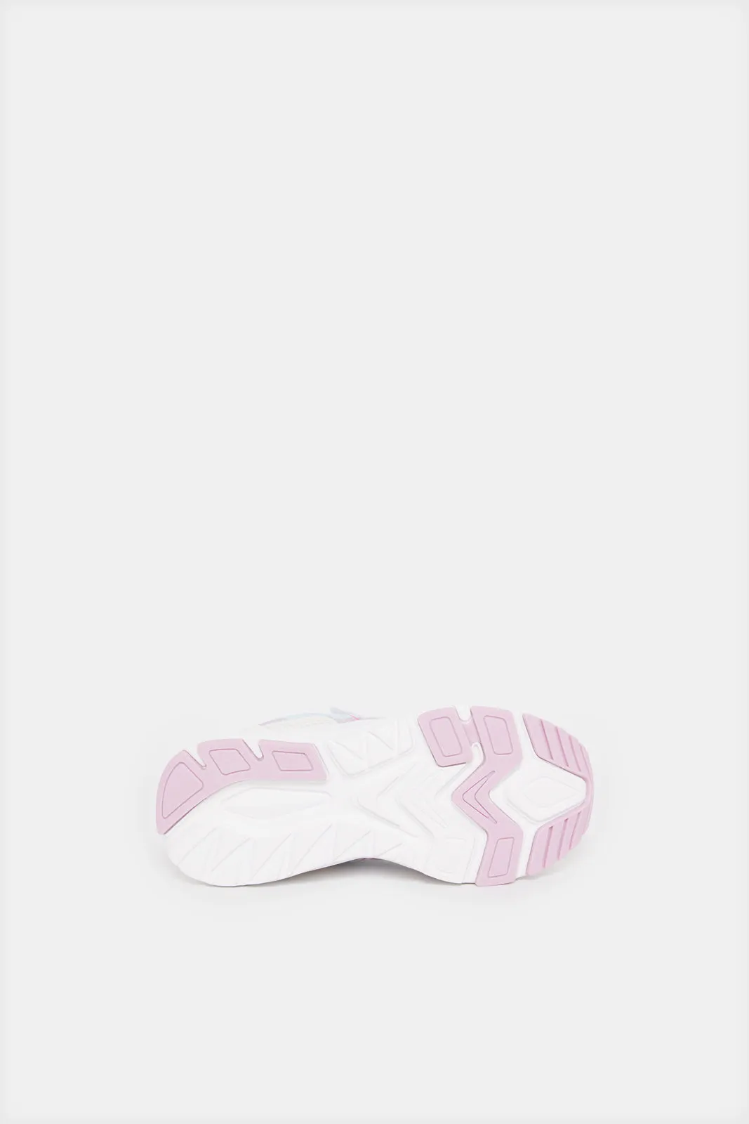 Girls White Velcro Strap Trainer