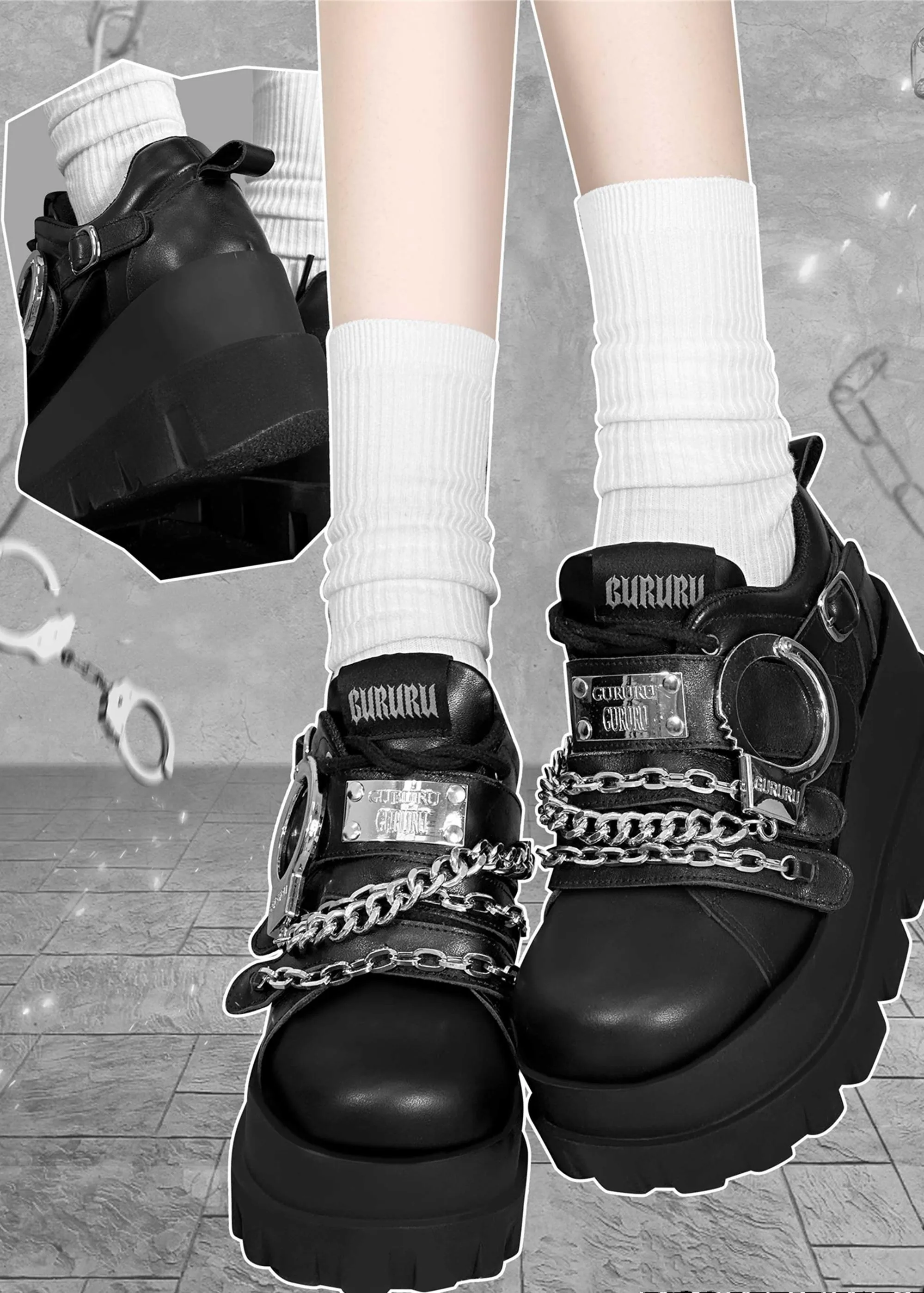 Gyaru Fashion Shoes Y2K Platform Shoes