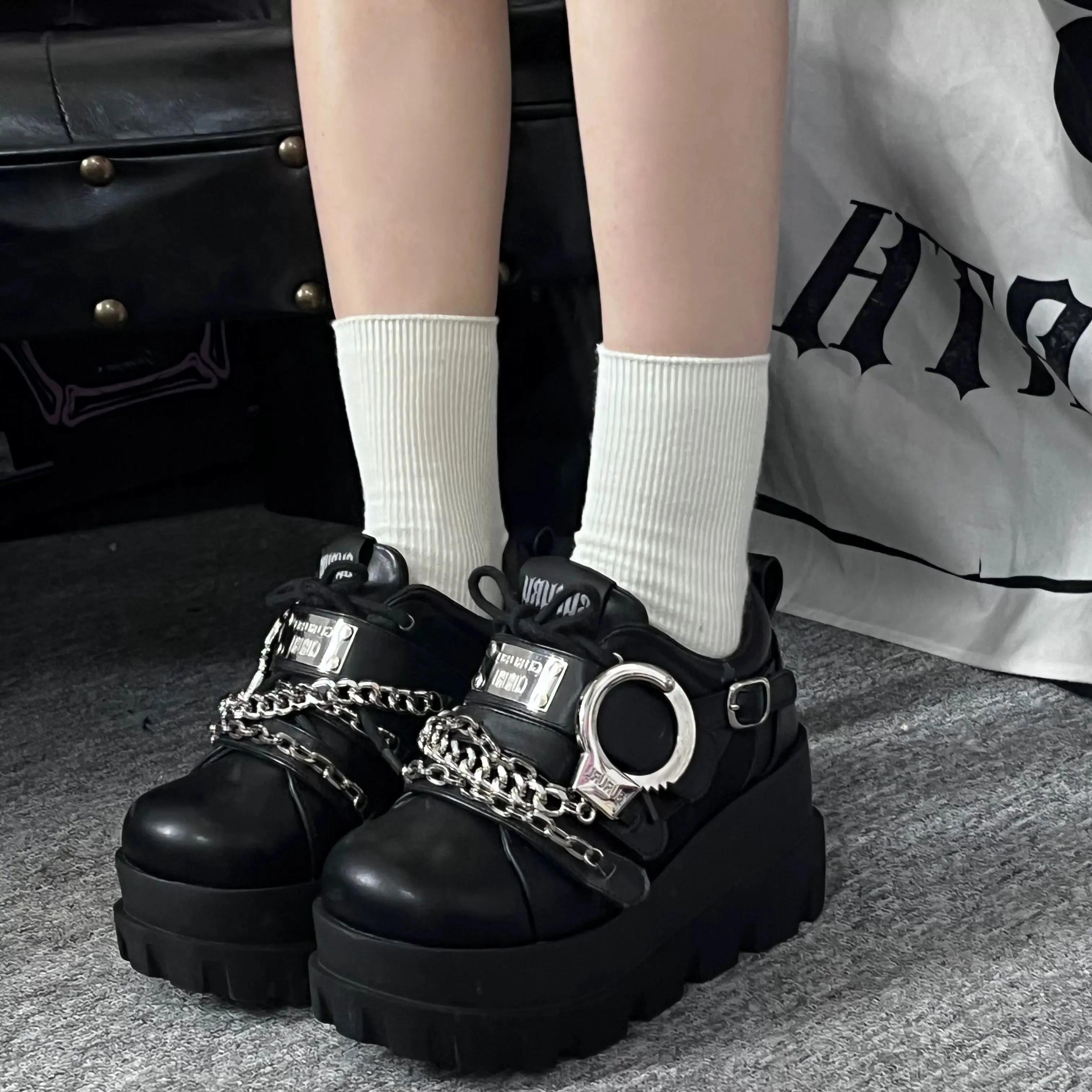 Gyaru Fashion Shoes Y2K Platform Shoes