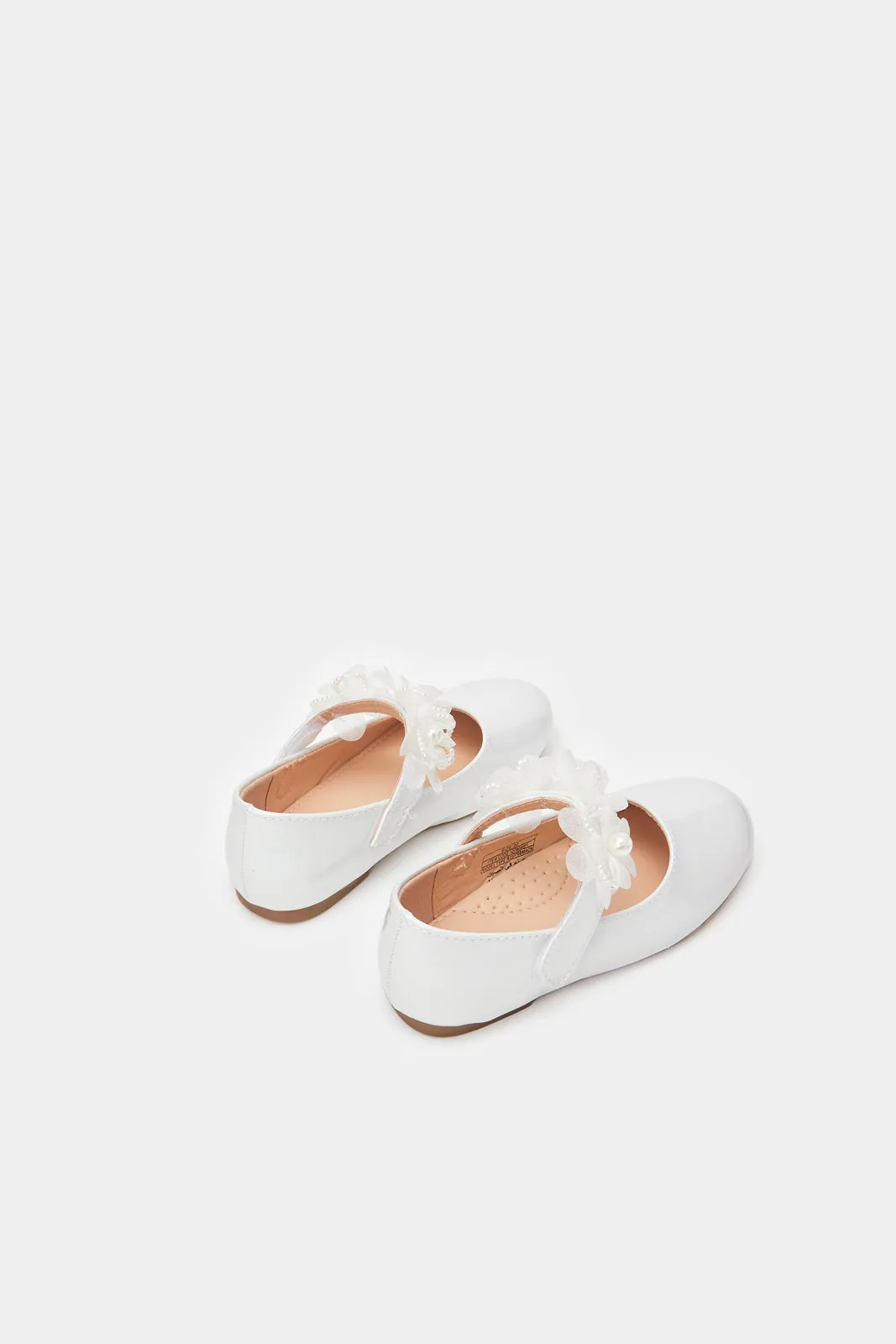 Infant Girls White Pearl Ballerina