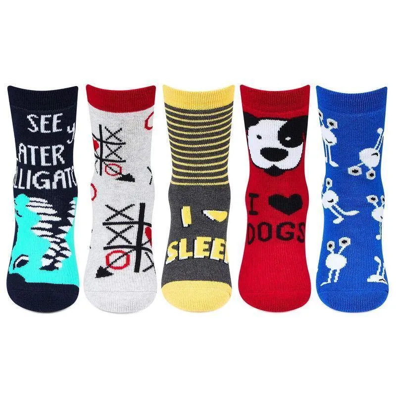 Kids Cushioned Fancy Sports Socks- Pack of 5