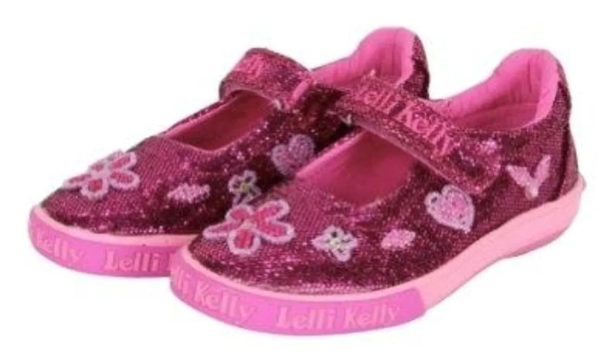 Lelli Kelly Girls Purple Glitter Dafne Shoes