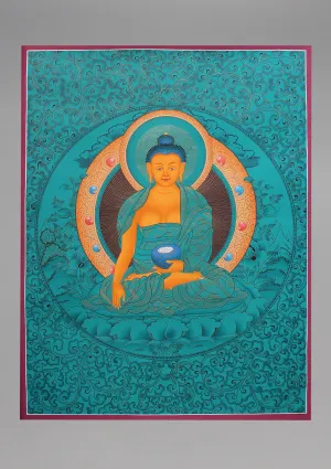 Magnificent Shakyamuni Buddha Thangka Painting