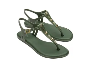 Melissa Solar Studs AD Green Flip Flop Flat Sandals For Womens