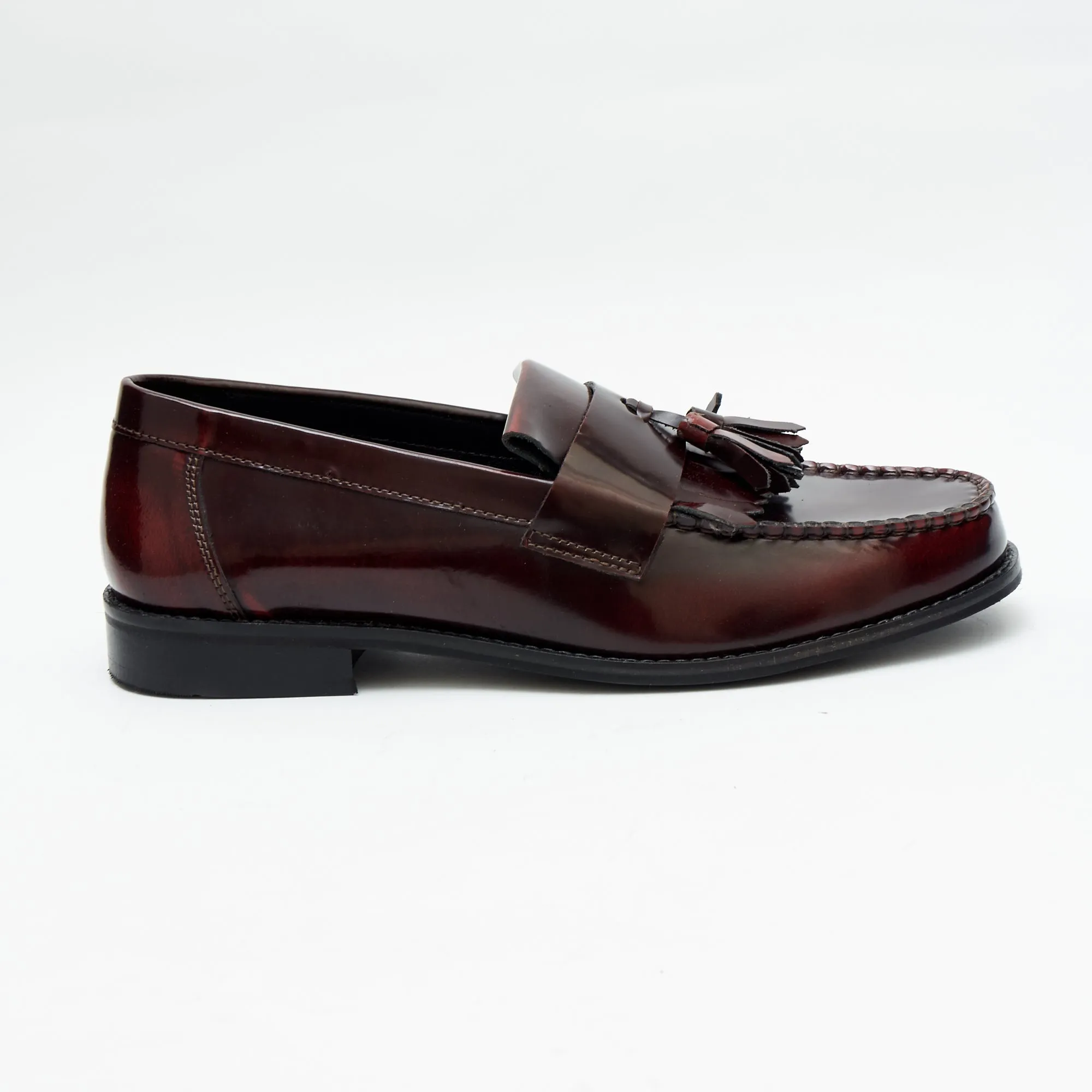 Mens Formal Moccasin Shoes 17999_Bordo Patent