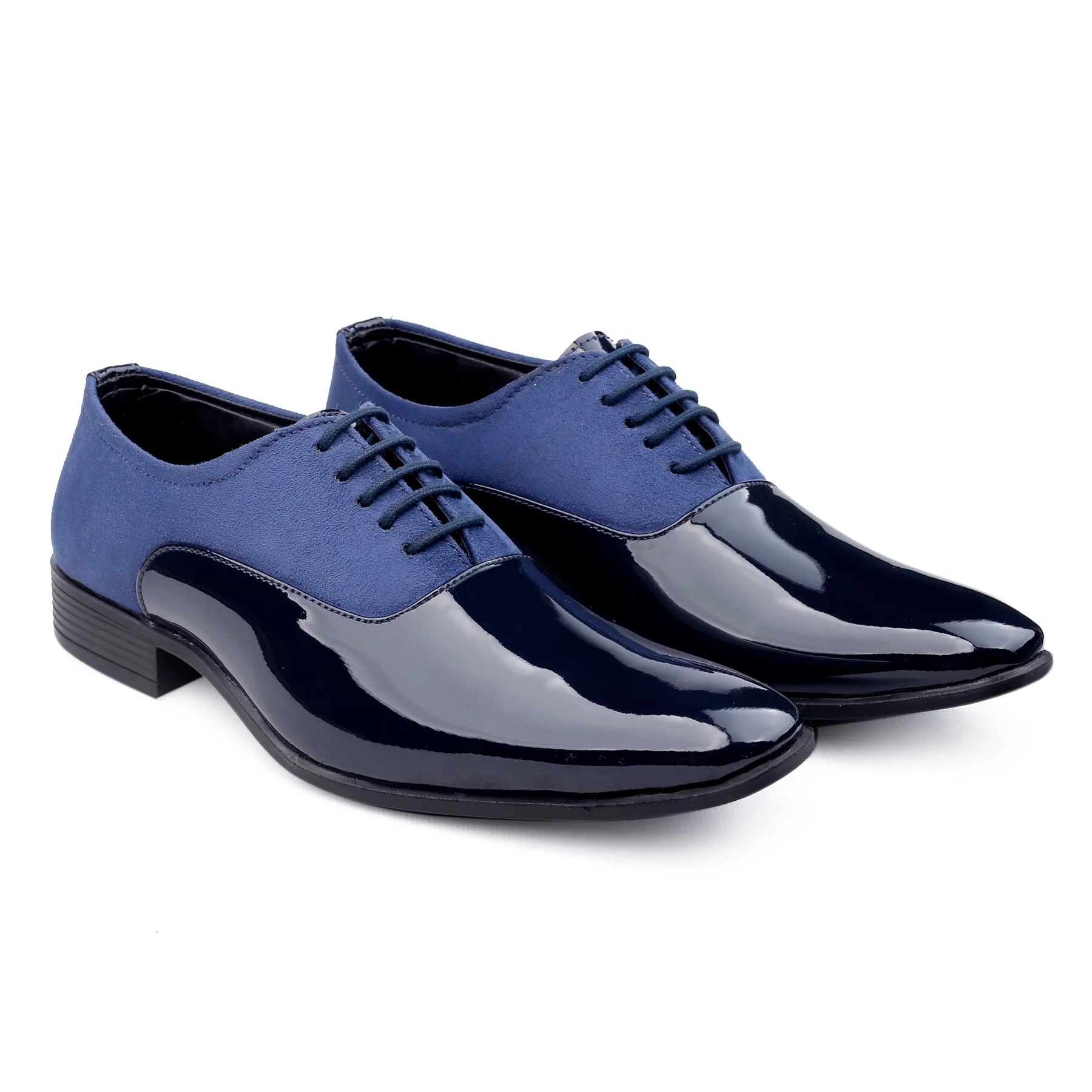 Men's Vegan Leather Lace-up Wedding Wear Shoes