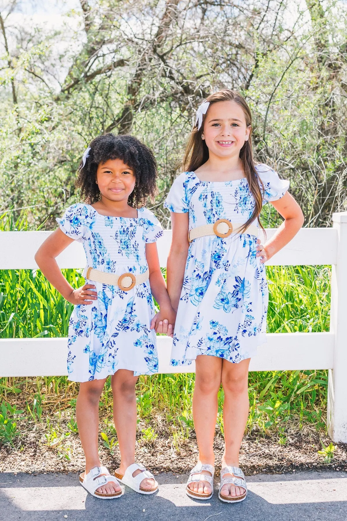 Mom & Me - Blue Floral Dress