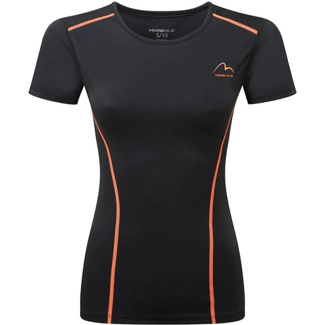 More Mile Compression Short Sleeve Womens Top - Black