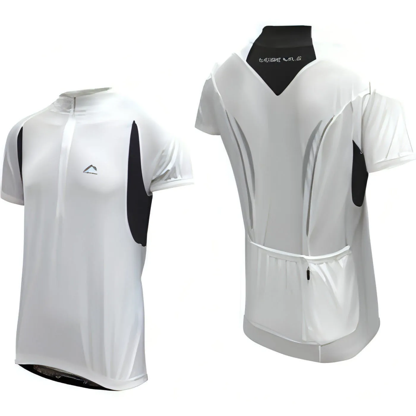 More Mile Short Sleeve Half Zip Mens Cycling Jersey - White