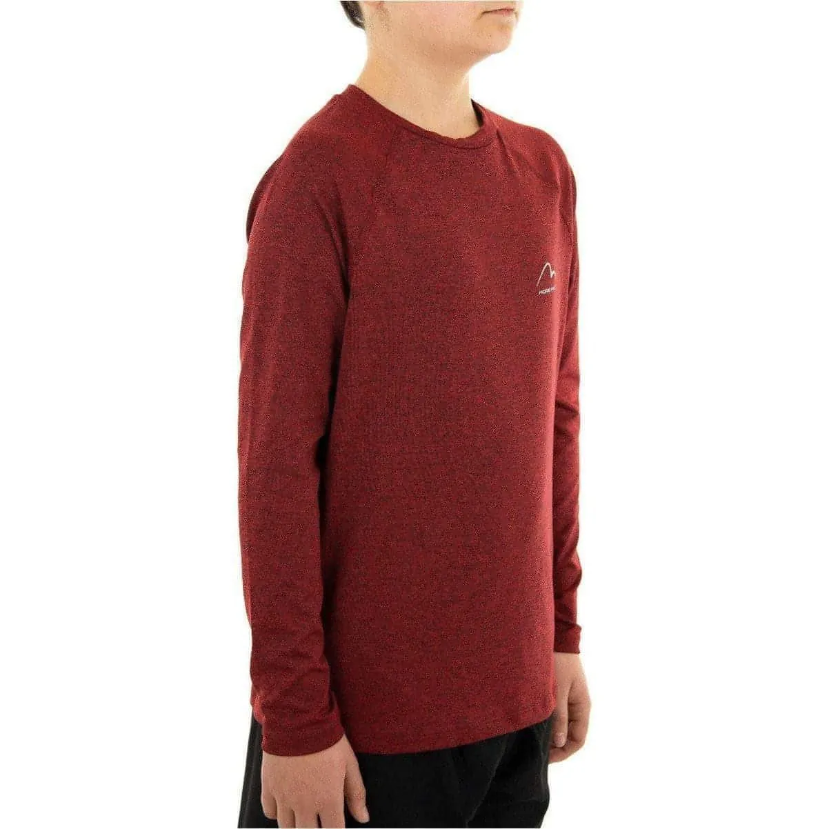 More Mile Train To Run Boys Long Sleeve Running Top - Red