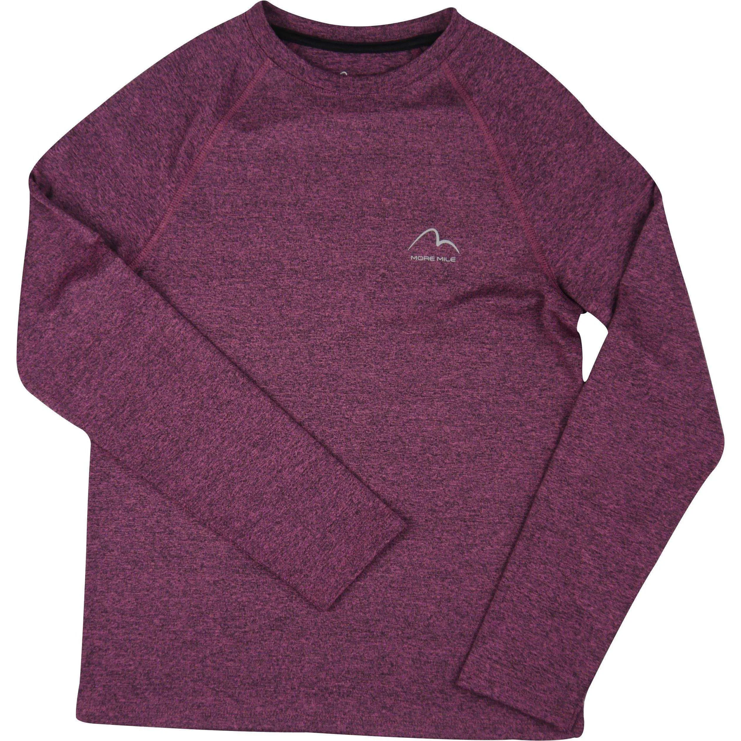 More Mile Train To Run Girls Long Sleeve Running Top - Purple