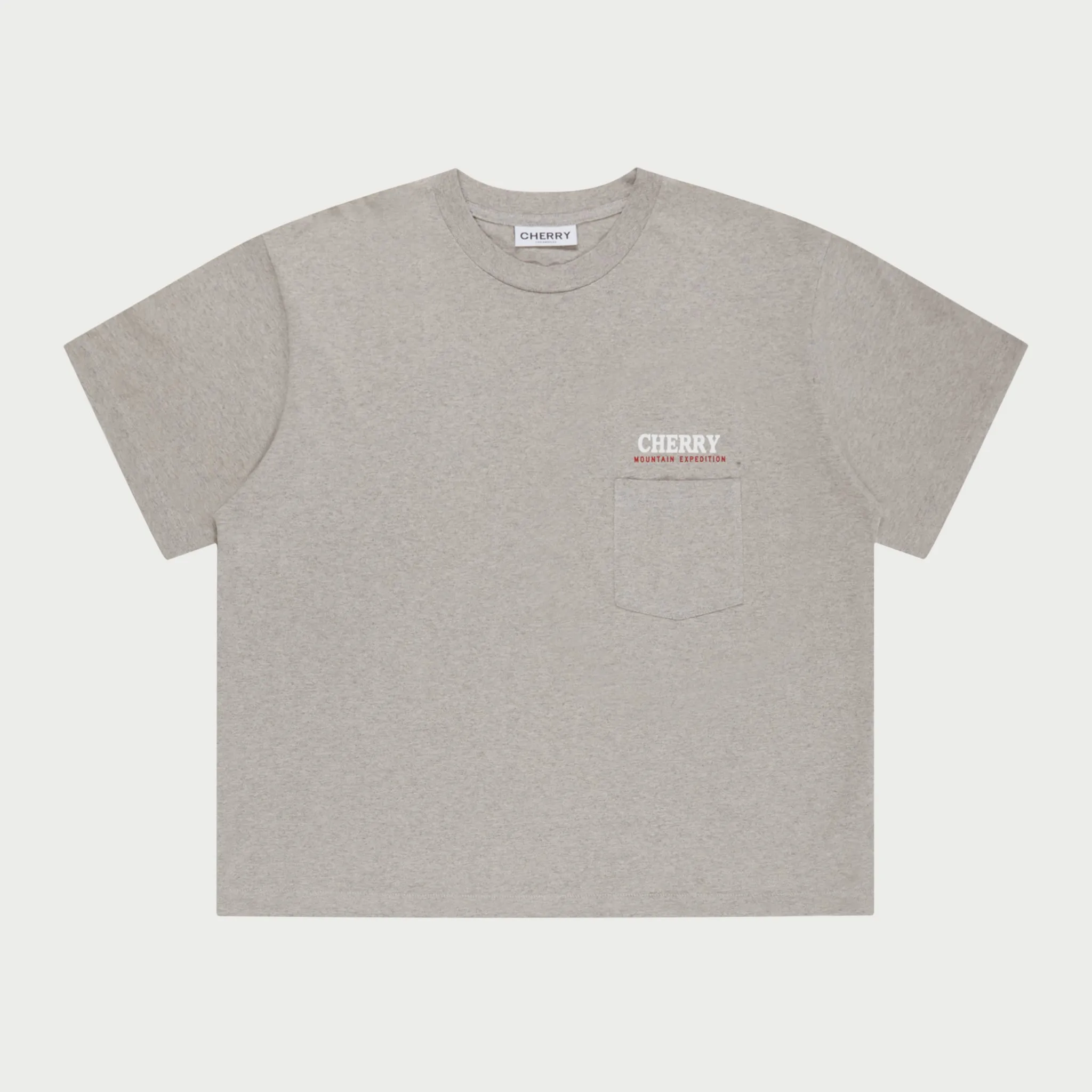 Mountain Expedition Boxy Pocket Tee (Heather Grey)