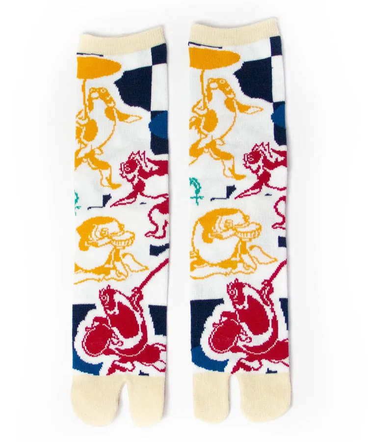 Navy Gold Fish Tabi Socks / High Quality Geta Socks (Size 40-44)