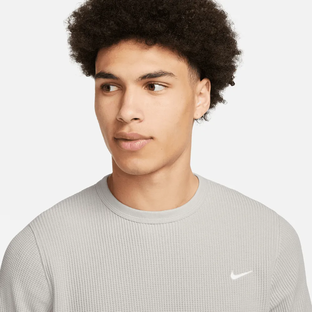 NIKE LIFE MEN'S LONG SLEEVE WAFFLE TOP 'LIGHT BONE'