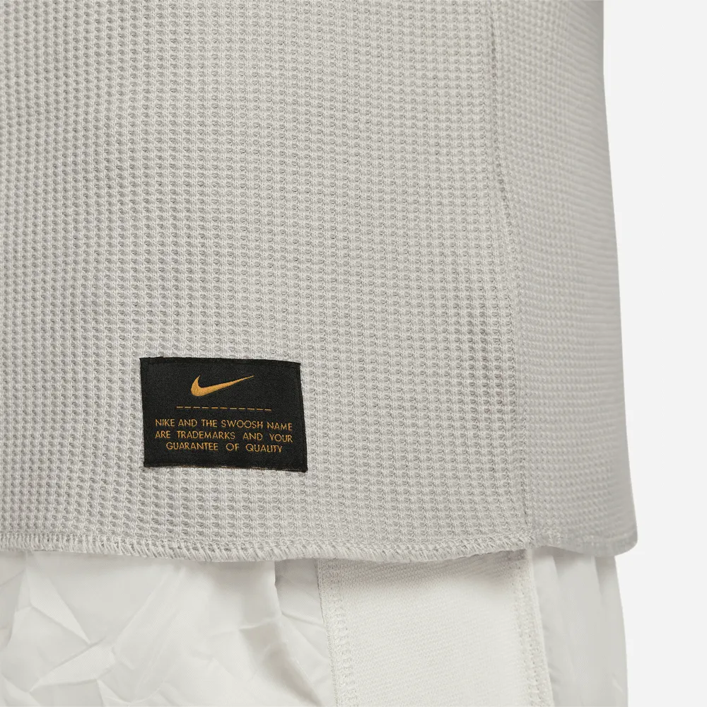 NIKE LIFE MEN'S LONG SLEEVE WAFFLE TOP 'LIGHT BONE'