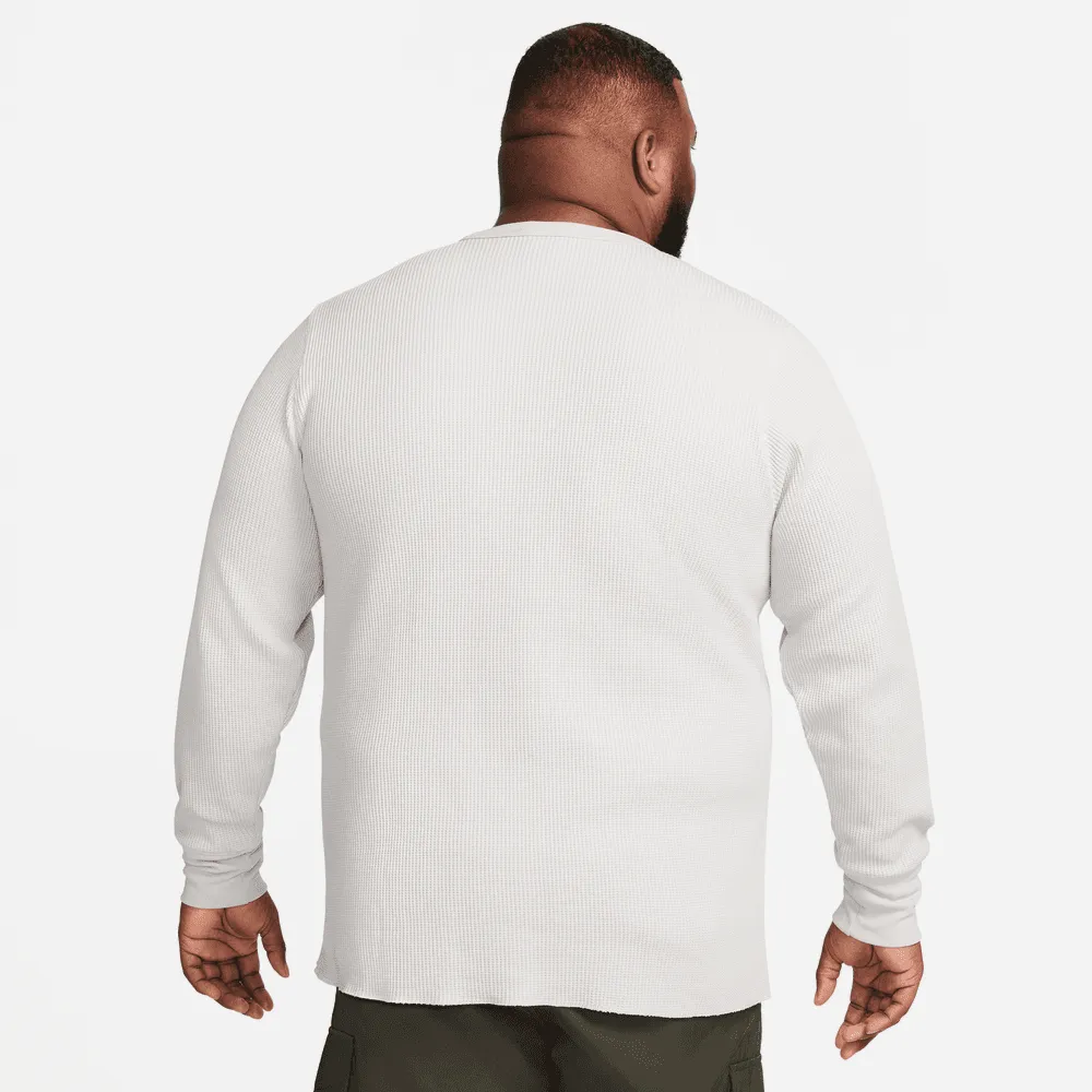 NIKE LIFE MEN'S LONG SLEEVE WAFFLE TOP 'LIGHT BONE'