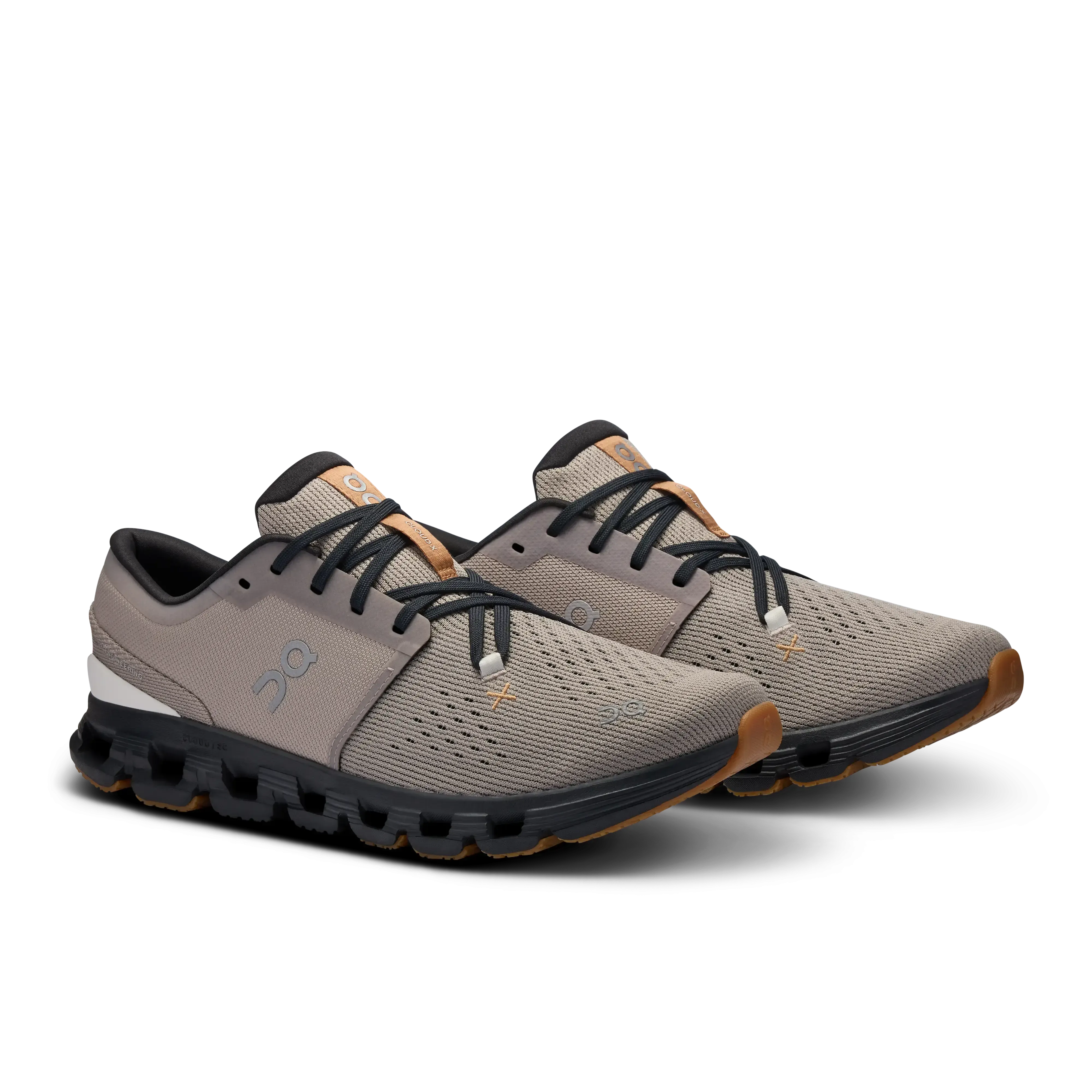 On Running Men's Cloud X 4 Shoes - Fog / Black