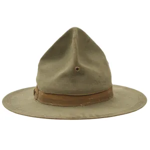 Original Pre-WWI U.S. Army Pancho Villa Expedition M1911 Campaign Hat with Information Written on Brim