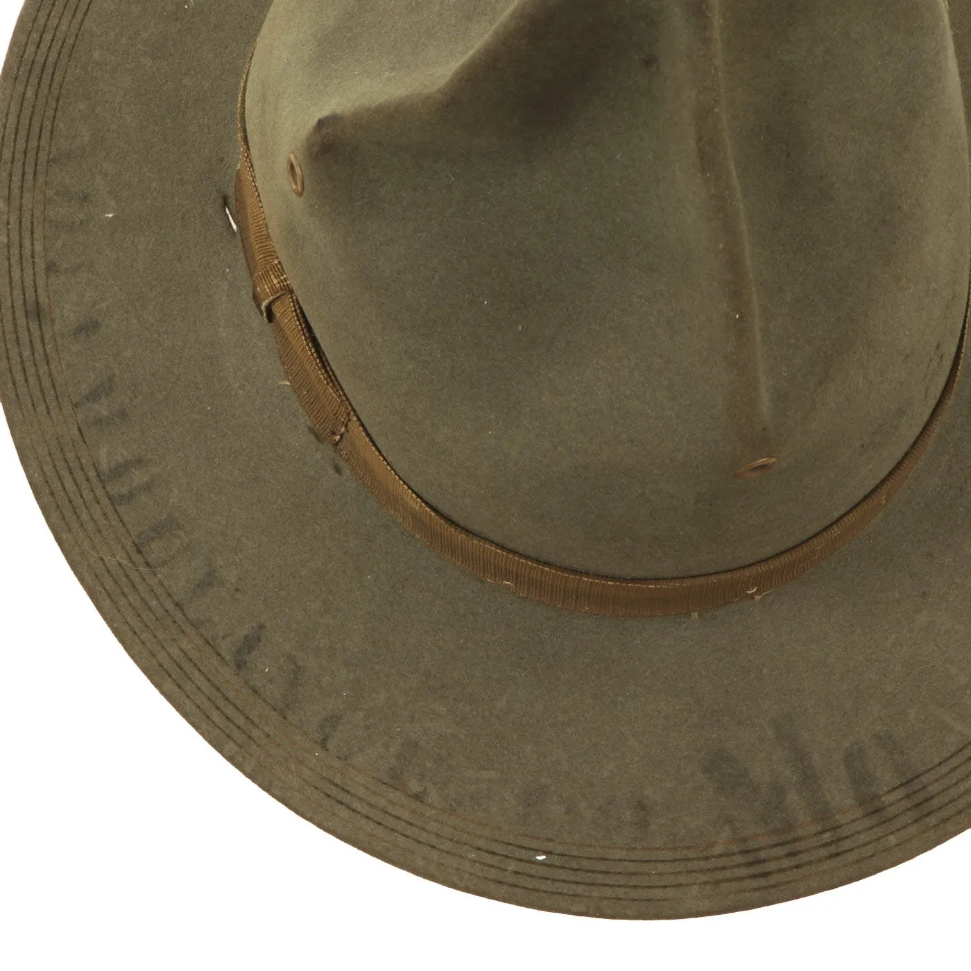 Original Pre-WWI U.S. Army Pancho Villa Expedition M1911 Campaign Hat with Information Written on Brim