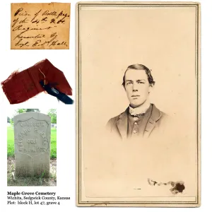 Original U.S. Civil War 4th New Hampshire Battle Flag Remnant Preserved By Sergeant Edward P. Hall With Original Packaging