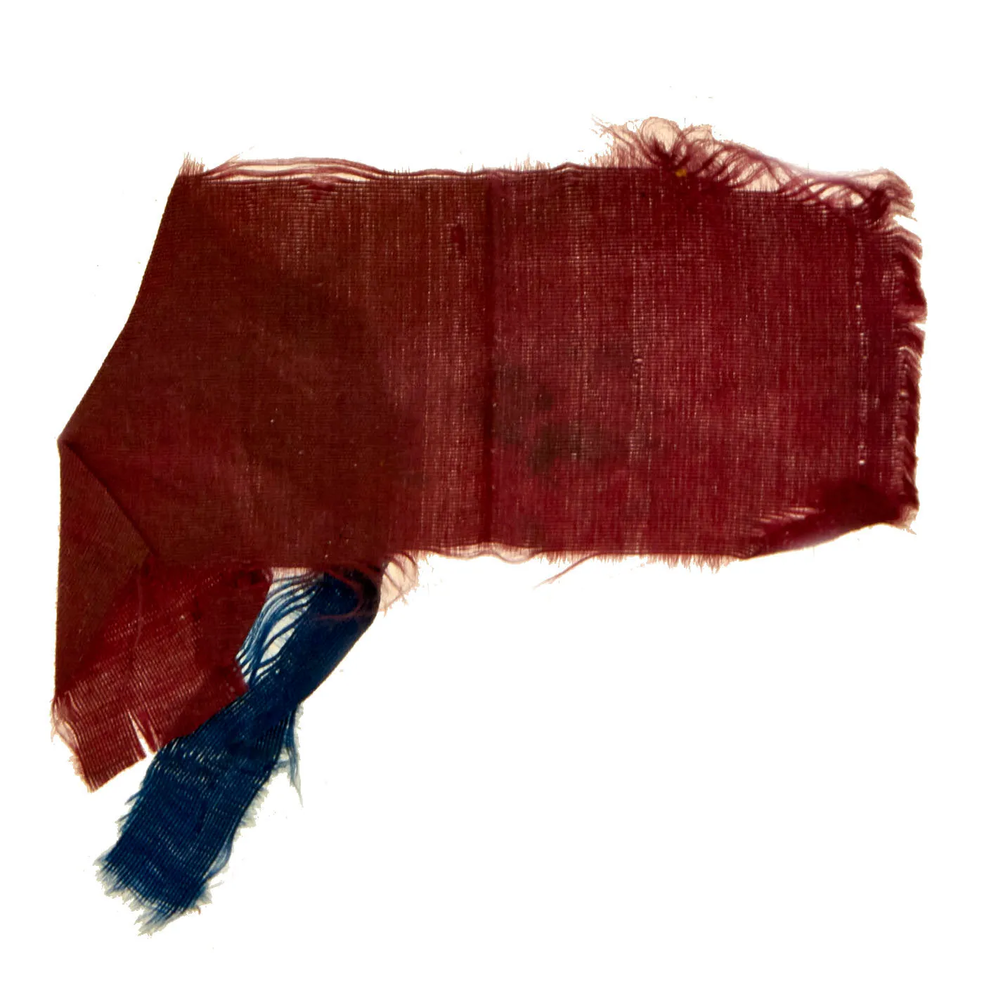 Original U.S. Civil War 4th New Hampshire Battle Flag Remnant Preserved By Sergeant Edward P. Hall With Original Packaging