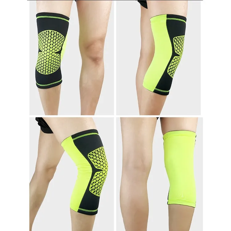 Outdoor Knee Leg Breathable Anti-collision Sports Protective Gear, Size: XL (Fluorescent Green Light)