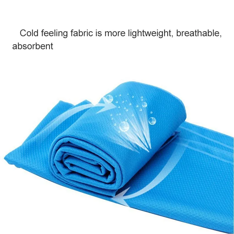 Outdoor Sports Portable Cold Feeling Prevent Heatstroke Ice Towel, Size: 30*80cm(Blue)