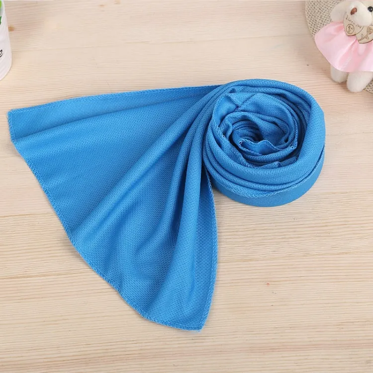 Outdoor Sports Portable Cold Feeling Prevent Heatstroke Ice Towel, Size: 30*80cm(Blue)