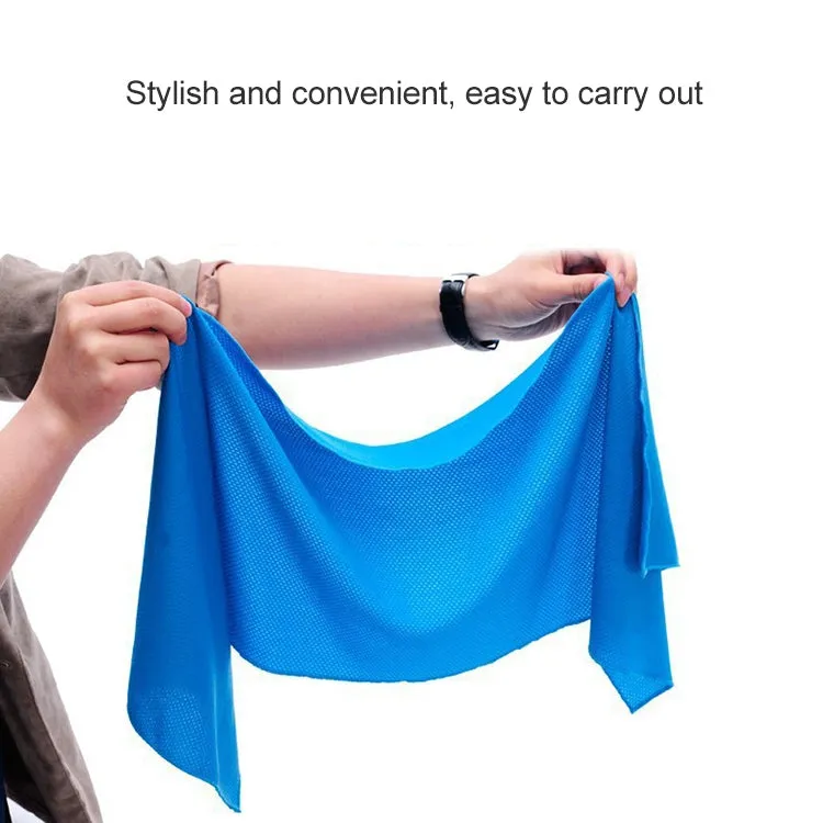 Outdoor Sports Portable Cold Feeling Prevent Heatstroke Ice Towel, Size: 30*80cm(Blue)