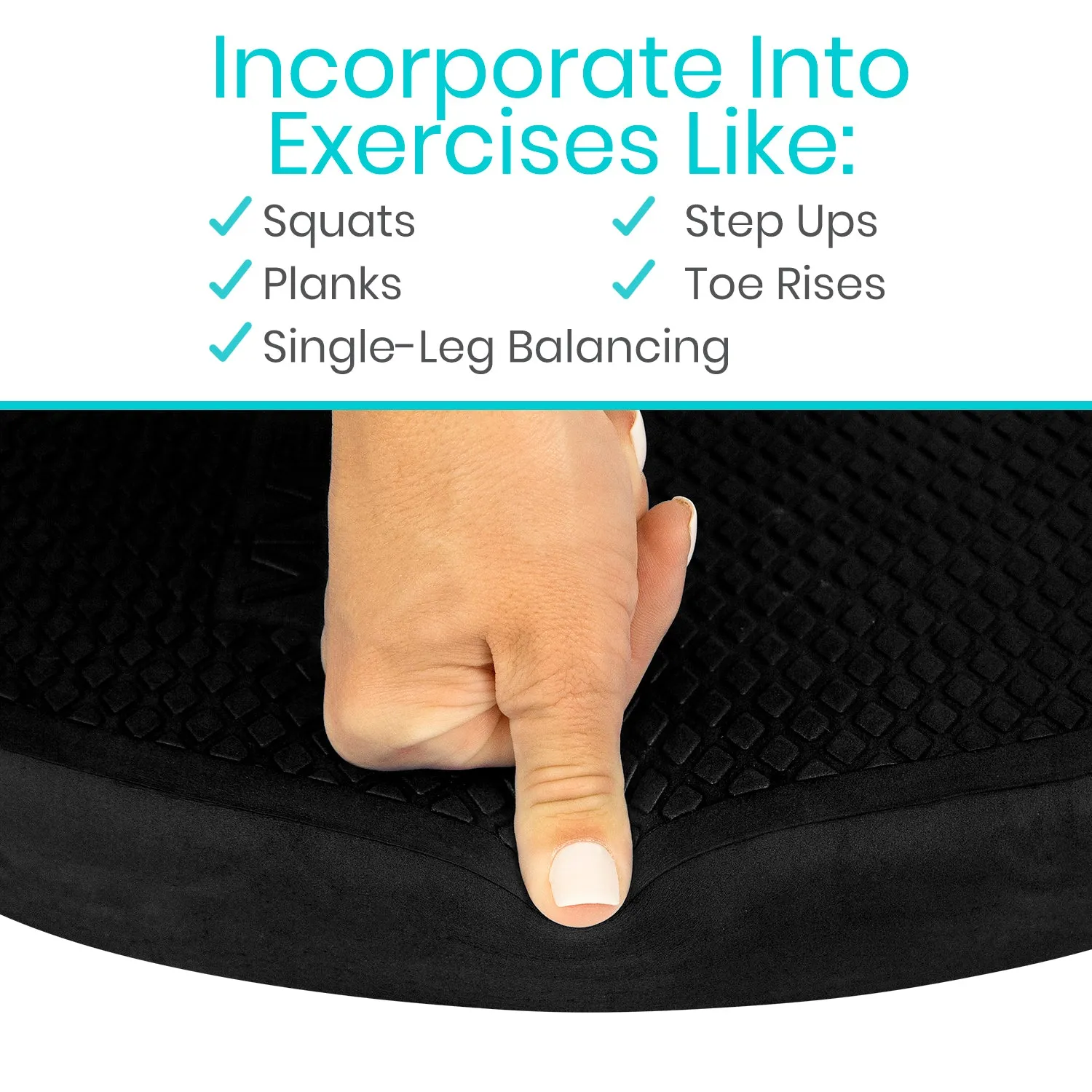 Oval Balance Pad Black