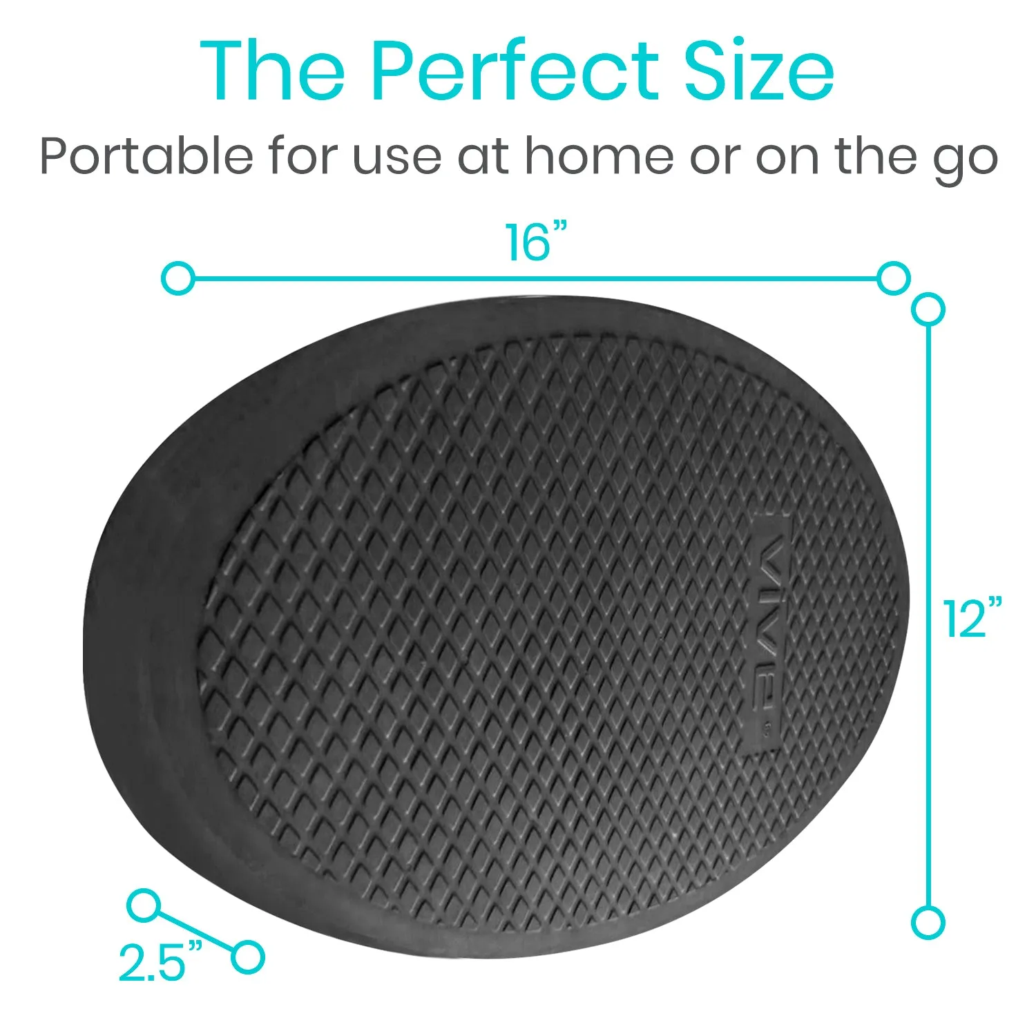 Oval Balance Pad Black