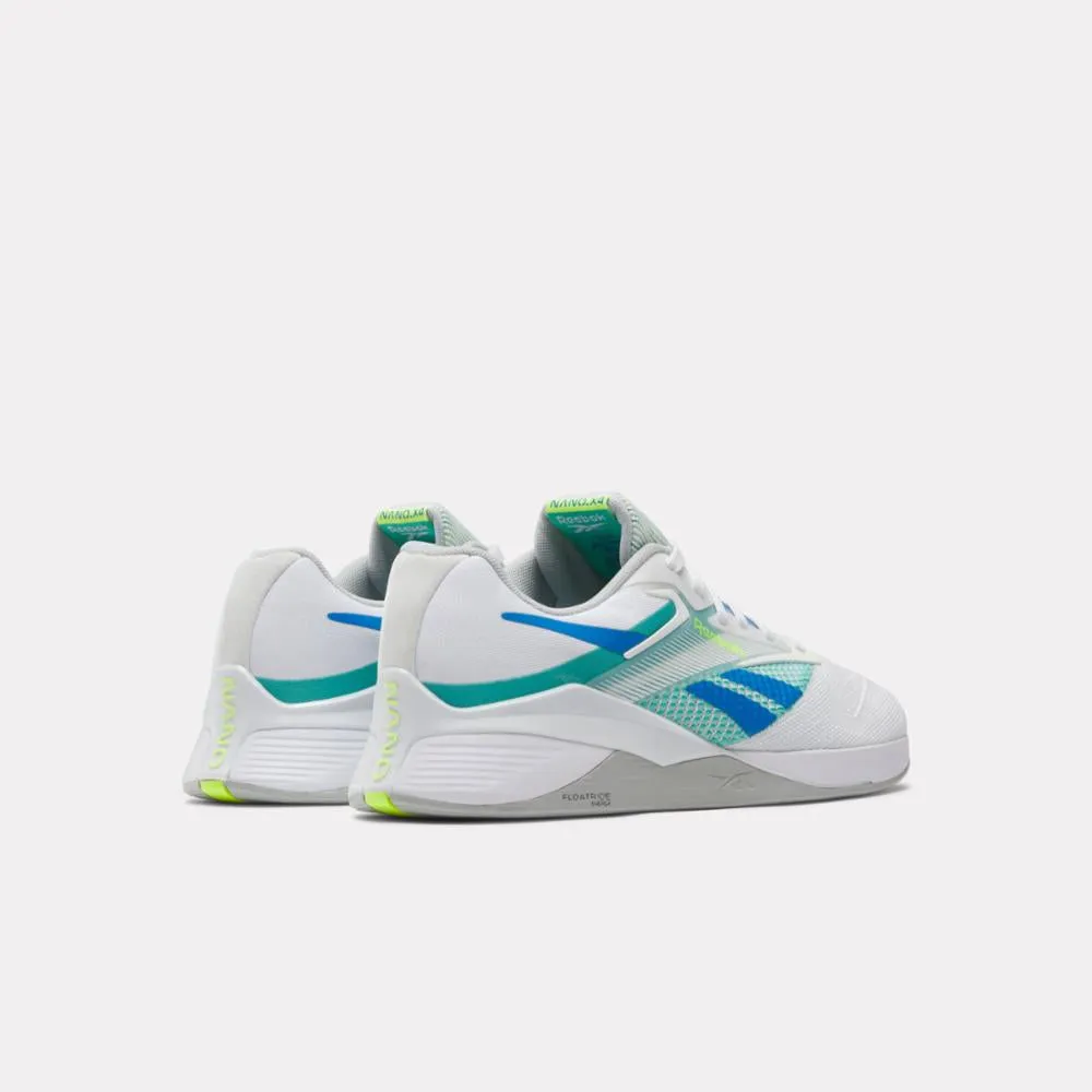 Reebok Footwear Men NANO X4 Training Shoes FOOTWEAR WHITEUNLEASHED GREEN