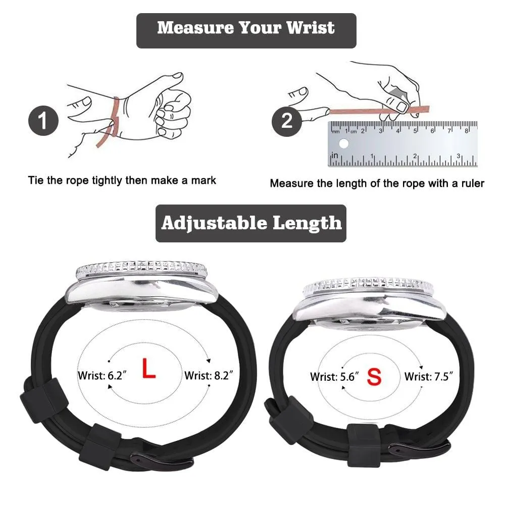 Ritche Black Classic Silicone Quick Release Watch Bands