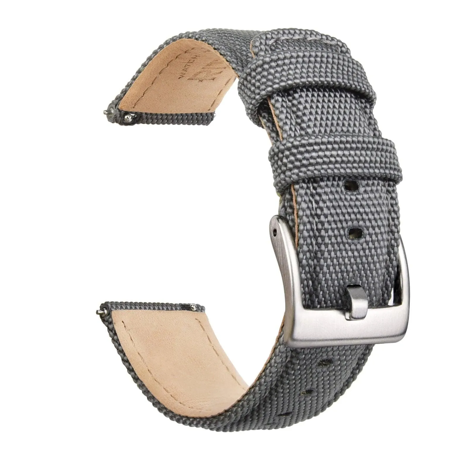 Ritche Smoke Grey Sailcloth Quick Release Watch Band