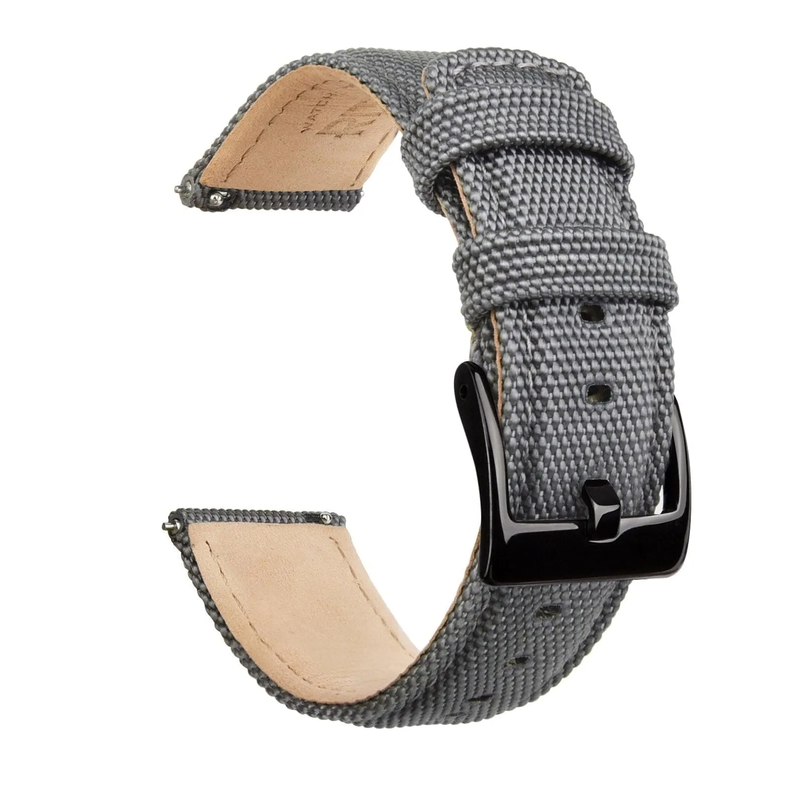 Ritche Smoke Grey Sailcloth Quick Release Watch Band