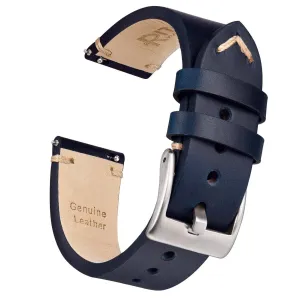 Ritche Vintage Navy Blue Leather Watch Bands