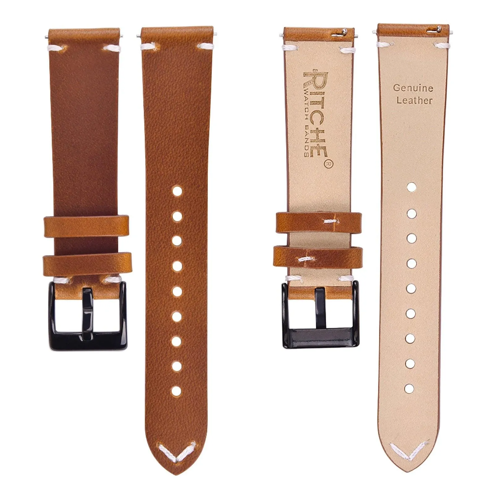 Ritche Vintage Toffee Brown Leather Watch Bands