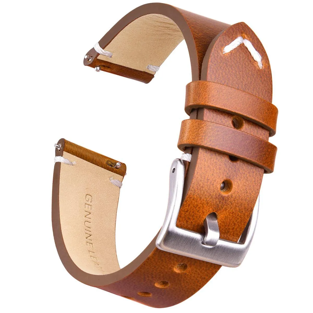 Ritche Vintage Toffee Brown Leather Watch Bands