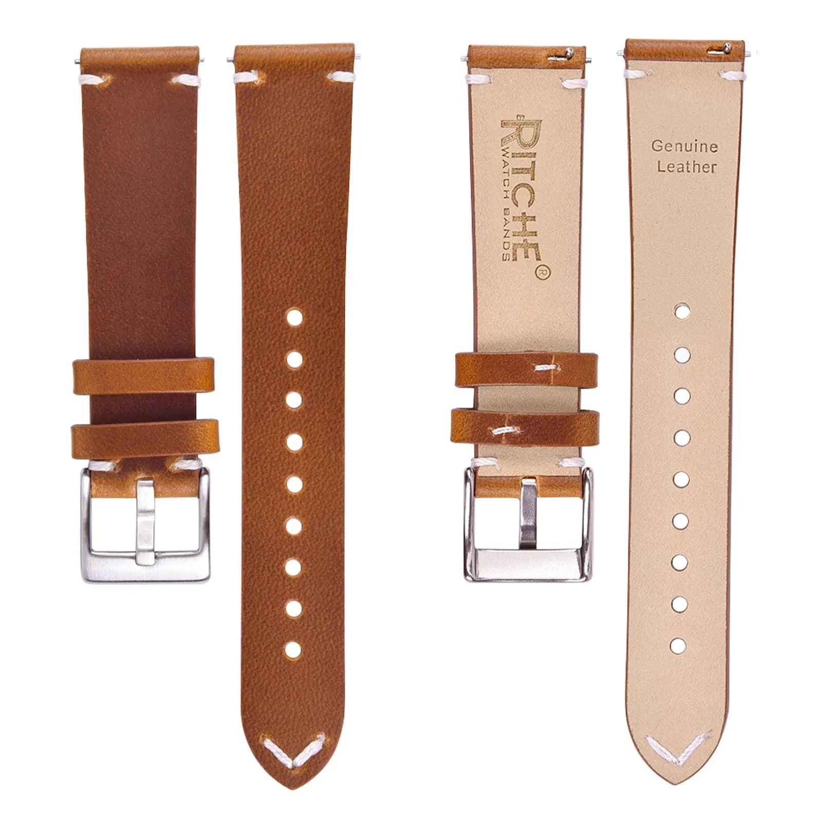 Ritche Vintage Toffee Brown Leather Watch Bands