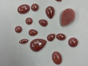 Rose Pink Assorted Ceramic Glass Stones Without Hole