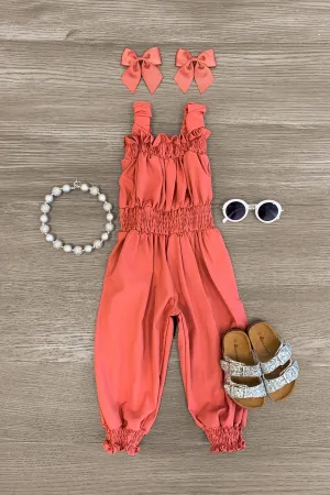 Rose Pink Cinch Jumpsuit