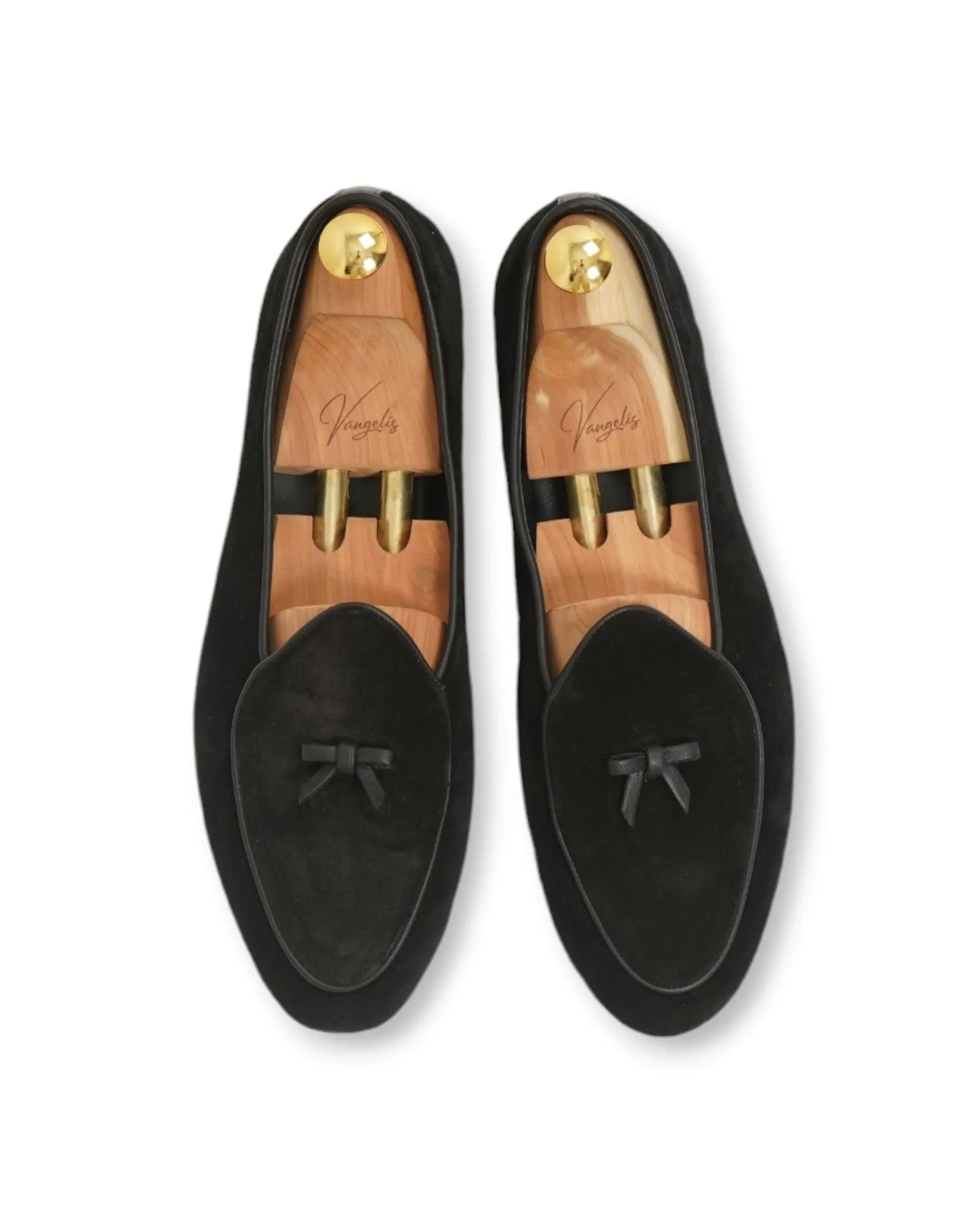 Rubinacci - Black Suede Belgian Loafers EU 45/UK 11