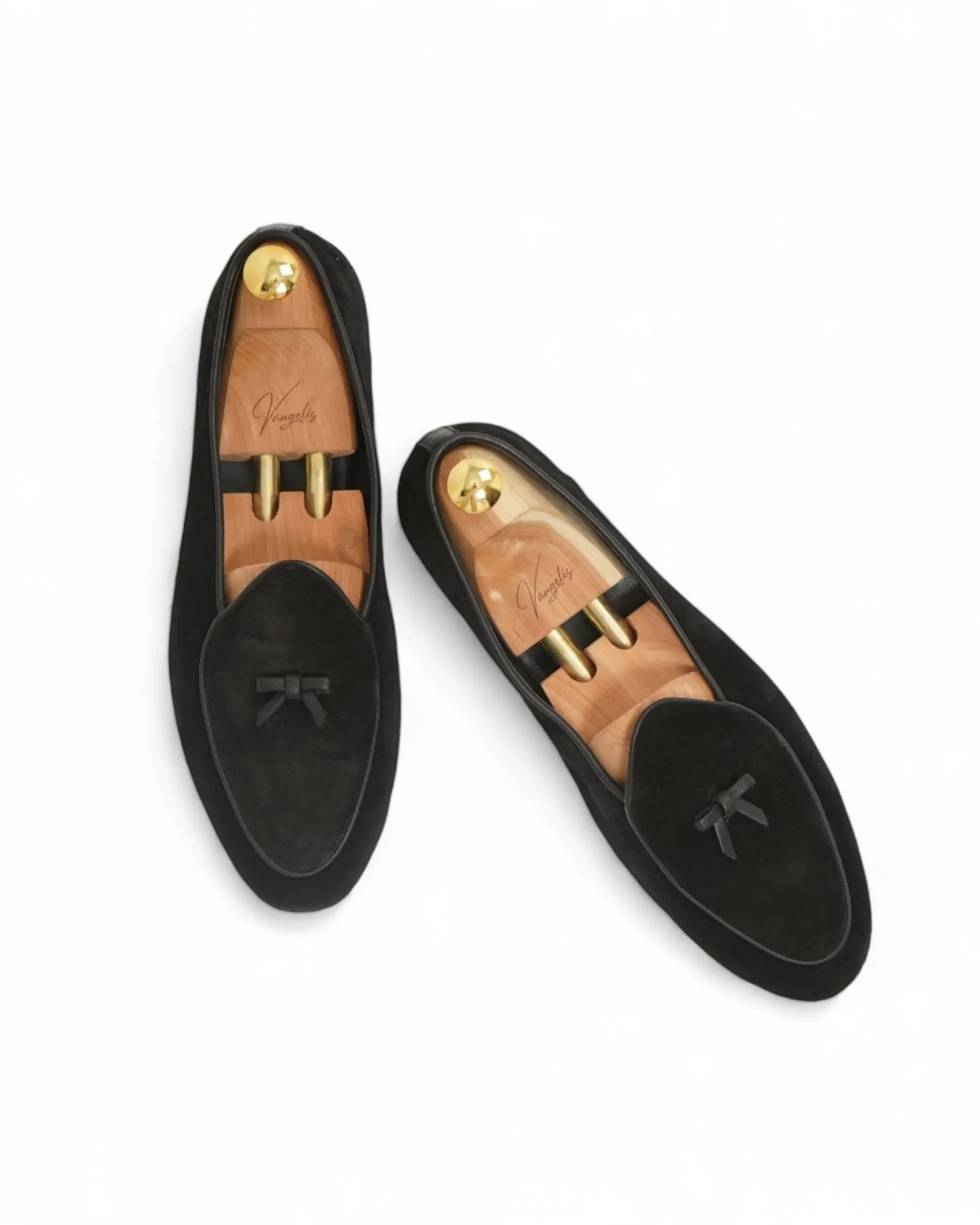 Rubinacci - Black Suede Belgian Loafers EU 45/UK 11