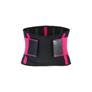 SBR Neoprene Sports Protective Gear Support Waist Protection Belt, Size:XS(Rose Red)