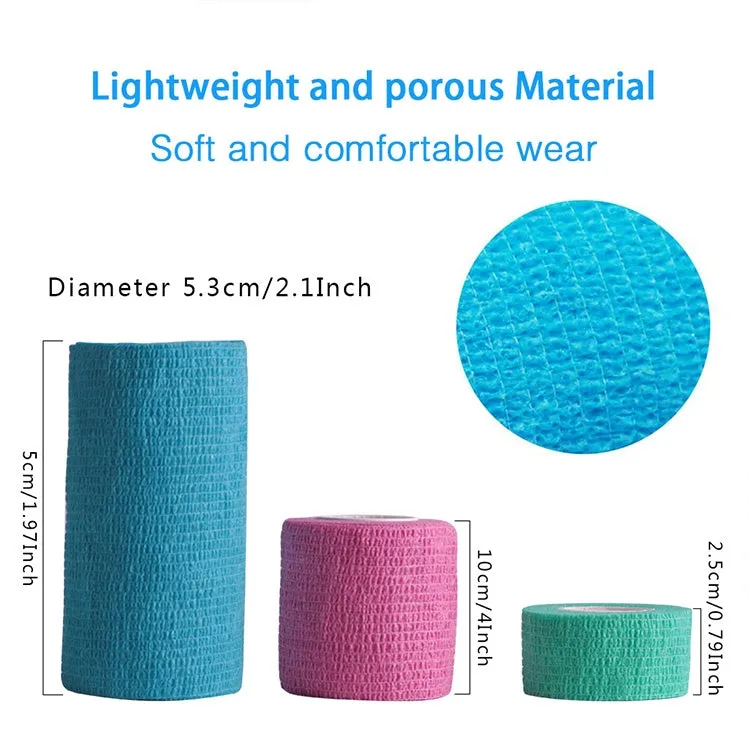 Self-adhesive Elastic Bandage for Sports, Size:450 x 2.5cm