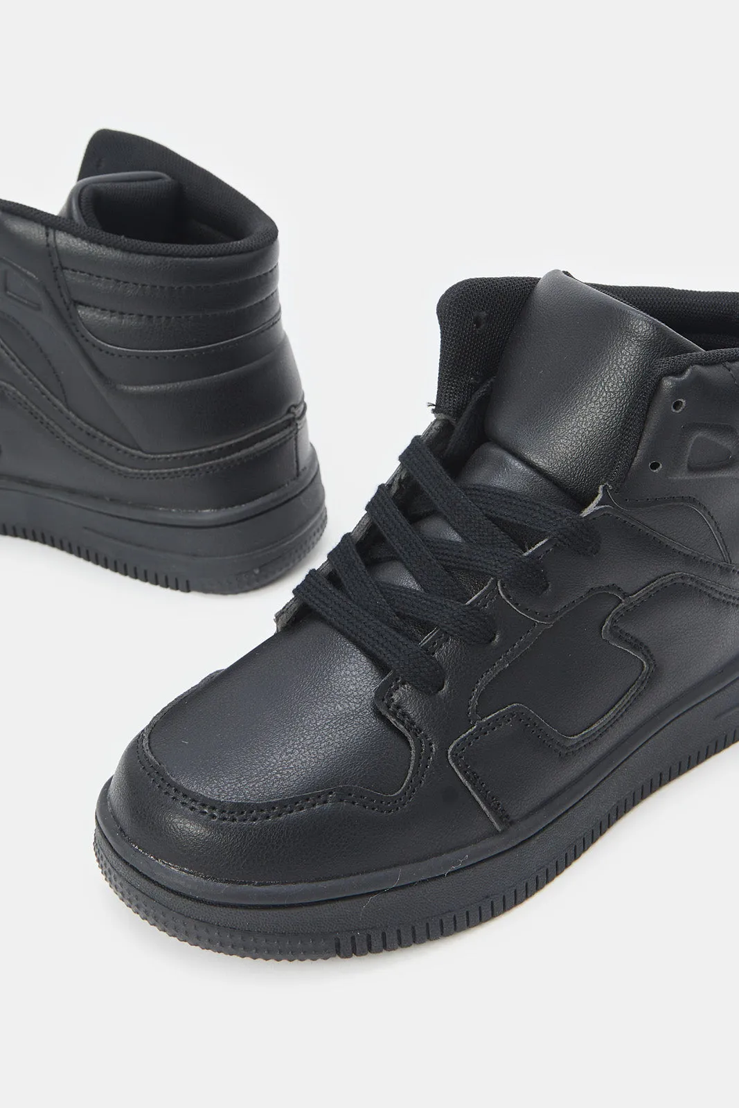 Senior Boys Block High Top Sneakers