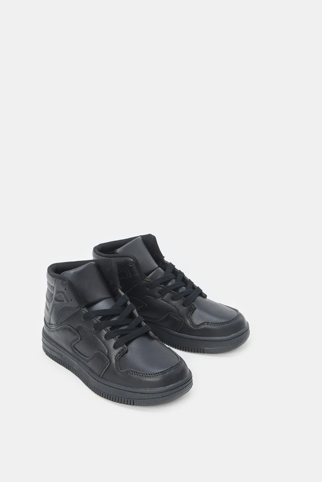 Senior Boys Block High Top Sneakers