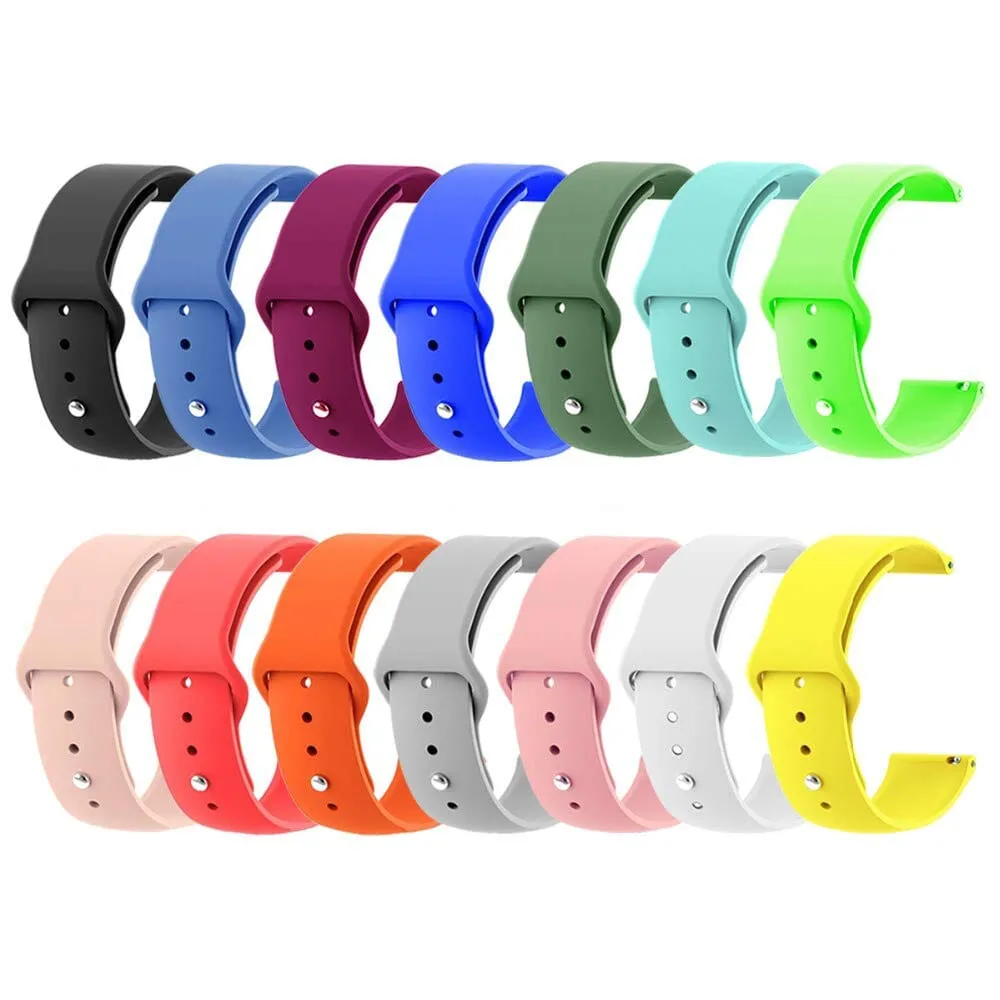 Silicone Button Style Watch Straps Compatible with Timex 20mm Range