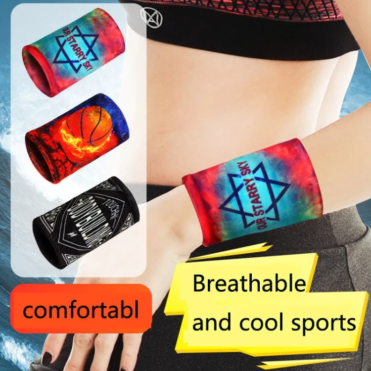 Sports Fitness Elastic Wristbands Absorbing Sweat Playing Ball Riding Wiping Sweat Cold Wristbands, Specification: M(Animal City)