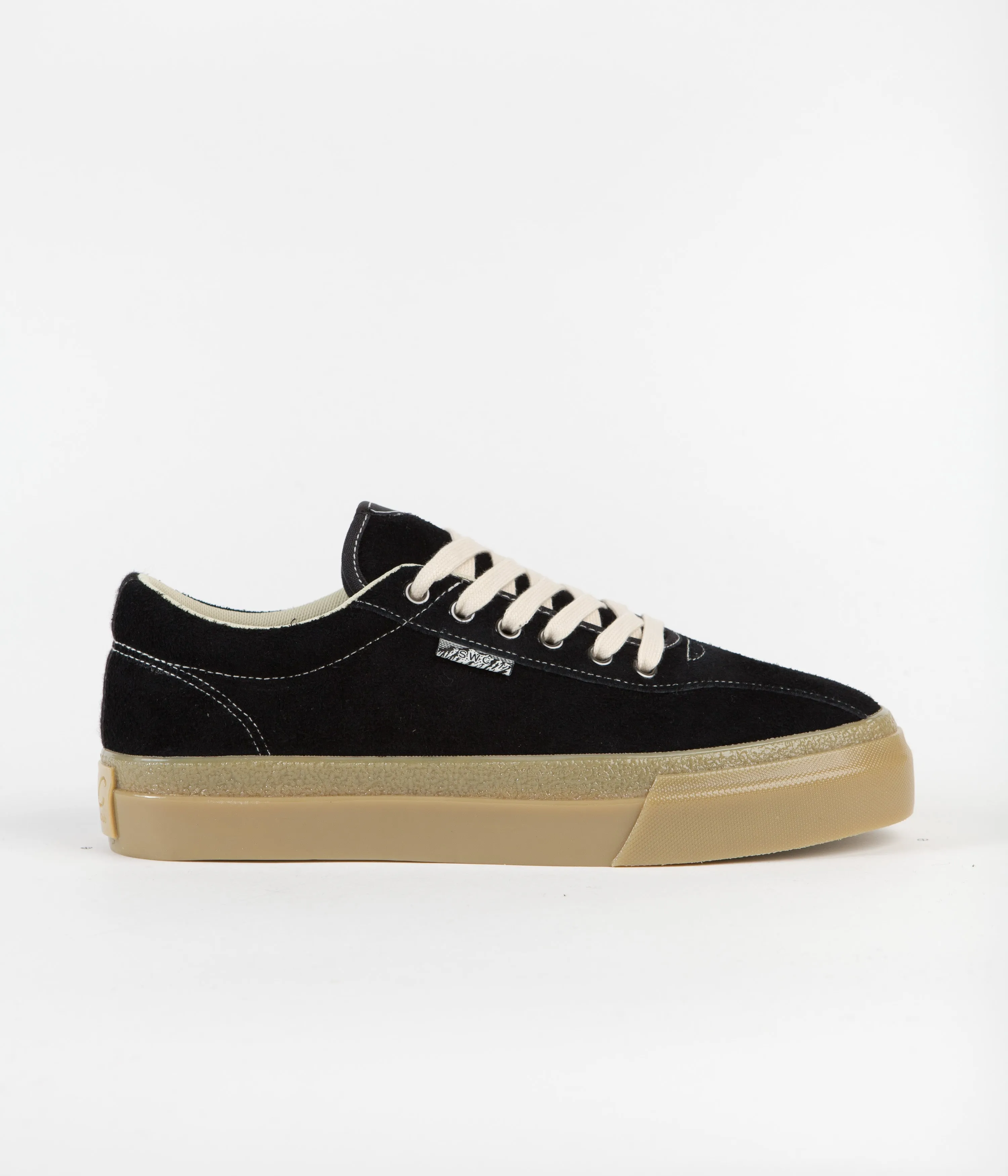 Stepney Workers Club Dellow Raw Suede Shoes - Black / Gum